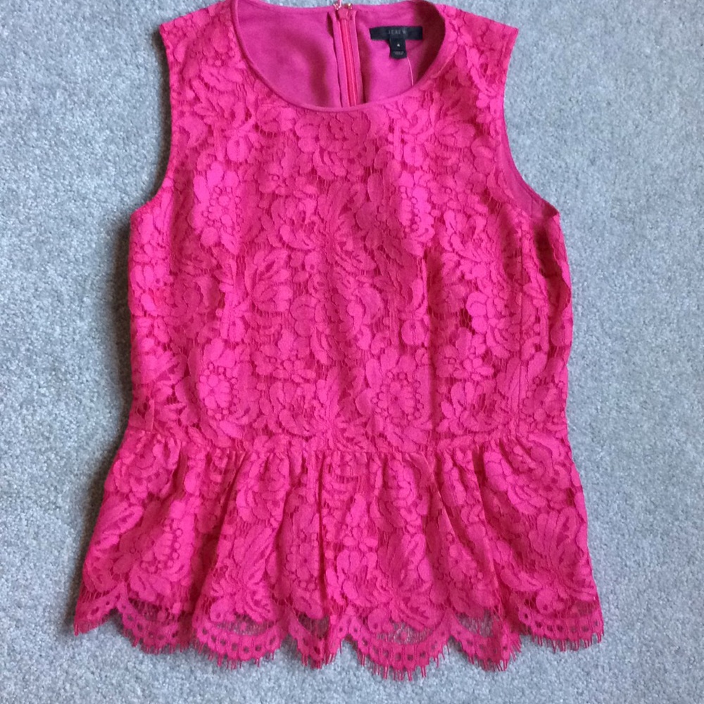 Lace peplum top